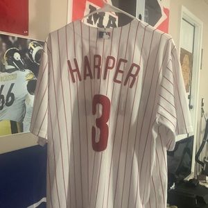 Bryce Harper Philadelphia Phillies pinstriped Home Jersey
